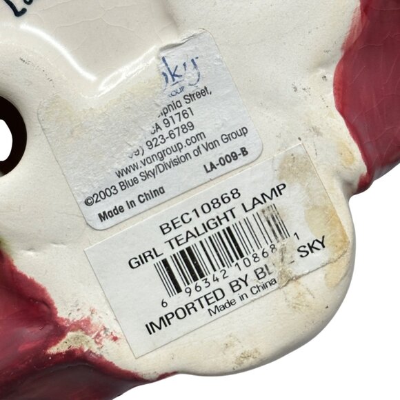 Laura Kelly 18 Carrots Candle Holder 2003 Blue Sky Tealight Lamp Peasant Girl - Picture 7 of 12